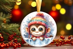 Round Christmas Ornament Sublimation|Clipart Product Image 1