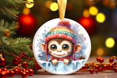 Round Christmass Ornament PNG Product Image 1