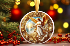Round Christmass Ornament PNG Product Image 1