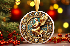 Round Christmass Ornament PNG Product Image 1