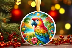 Round Christmas Ornament Sublimation|Clipart Product Image 1