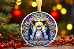 Round Christmas Ornament Sublimation|Clipart Product Image 1