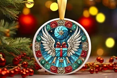 Round Christmas Ornament Sublimation|Clipart Product Image 2