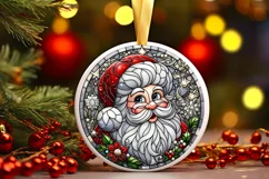 Round Christmas Ornament Sublimation|Clipart Product Image 2