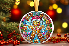 Round Christmass Ornament PNG Product Image 1