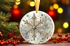 Round Christmas Ornament Sublimation|Clipart Product Image 2