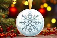 Round Christmass Ornament PNG Product Image 1