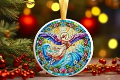 Round Christmas Ornament Sublimation|Clipart Product Image 2