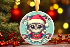 Round Christmas Ornament Sublimation|Clipart Product Image 1