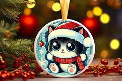Round Christmas Ornament Sublimation|Clipart Product Image 1