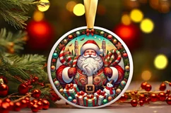 Round Christmas Ornament Sublimation|Clipart Product Image 2