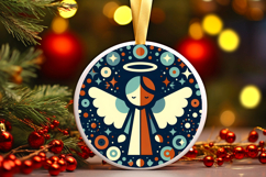 Round Christmass Ornament PNG Product Image 1