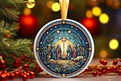 Round Christmas Ornament Sublimation|Clipart Product Image 1