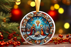 Round Christmass Ornament PNG Product Image 1