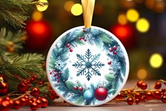 Round Christmas Ornament Sublimation|Clipart Product Image 1