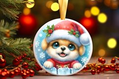 Round Christmas Ornament Sublimation|Clipart Product Image 1