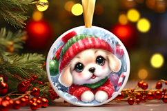 Round Christmass Ornament PNG Product Image 1