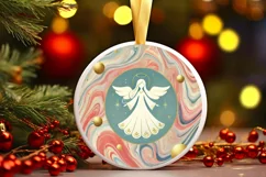 Round Christmas Ornament Sublimation|Clipart Product Image 2