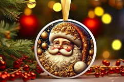 Round Christmas Ornament Sublimation|Clipart Product Image 2