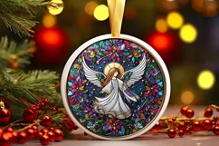 Round Christmas Ornament Sublimation|Clipart Product Image 2