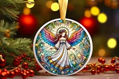Round Christmas Ornament Sublimation|Clipart Product Image 2