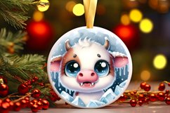 Round Christmas Ornament Sublimation|Clipart Product Image 1