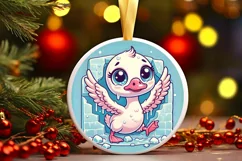 Round Christmas Ornament Sublimation|Clipart Product Image 1