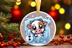 Round Christmas Ornament Sublimation|Clipart Product Image 1