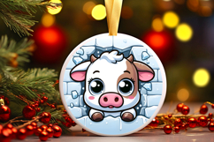 Round Christmass Ornament PNG Product Image 1