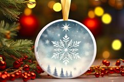 Round Christmas Ornament Sublimation|Clipart Product Image 1