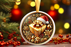 Round Christmass Ornament PNG Product Image 1