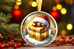 Round Christmass Ornament PNG Product Image 1
