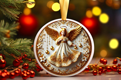 Round Christmass Ornament PNG Product Image 1