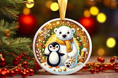Round Christmass Ornament PNG Product Image 1