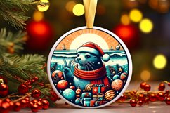 Round Christmas Ornament Sublimation|Clipart Product Image 1