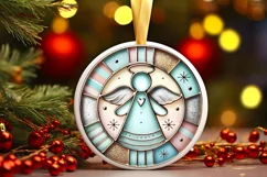 Round Christmas Ornament Sublimation|Clipart Product Image 2