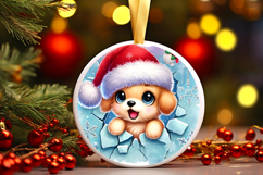 Round Christmass Ornament PNG Product Image 1