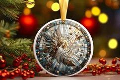 Round Christmas Ornament Sublimation|Clipart Product Image 1