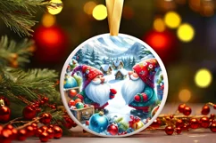 Gnome Christmas Sticker Sublimation PNG Product Image 3