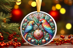 Round Christmass Ornament PNG Product Image 1