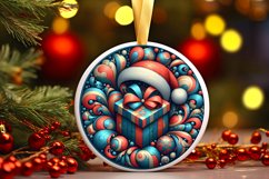 Round Christmas Ornament Sublimation|Clipart Product Image 2