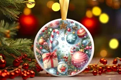 Watercolor Christmas Scene Sticker Sublimation PNG Product Image 1