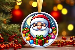 Round Christmas Ornament Sublimation|Clipart Product Image 1