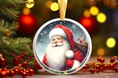 Santa Christmas Sticker Sublimation PNG Product Image 1