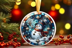 Round Christmas Ornament Sublimation|Clipart Product Image 2