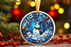 Round Christmas Ornament Sublimation|Clipart Product Image 2