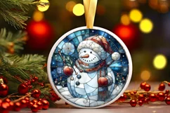 Round Christmas Ornament Sublimation|Clipart Product Image 2