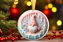 Round Christmas Ornament Sublimation|Clipart Product Image 1