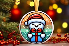 Round Christmas Ornament Sublimation|Clipart Product Image 1