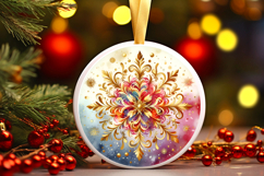 Round Christmass Ornament PNG Product Image 1